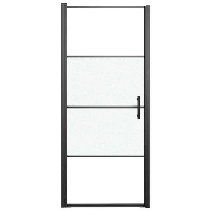 Porte de douche - Maison Exclusive - Cadre noir - Verre trempé 5 mm - Largeur réglable 78-81 cm
