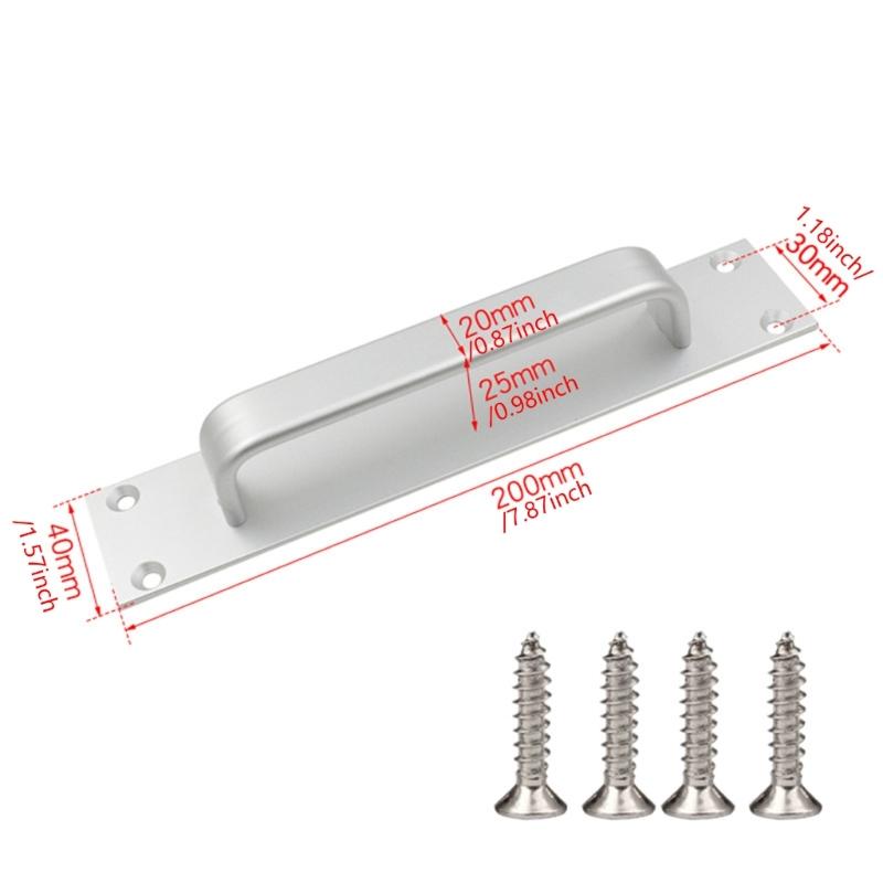 Elegant Modern Sliding Door Pull Sturdy Aluminum Alloy Convenient Accessory for Glass Wood Cabinets Easy Installion