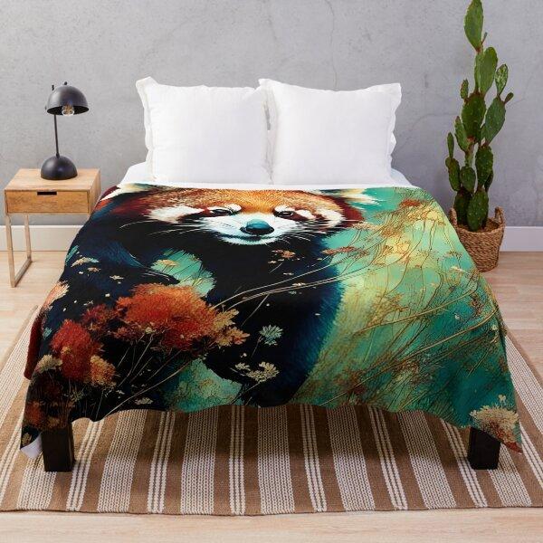 Cute raccoon blanket flannel blanket bedroom thermal blanket portable travel blanket
