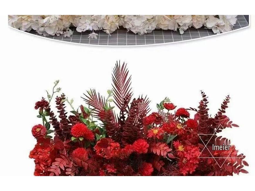 Large Silk Eucalyptus Flower Row for Wedding Aisle and Engagement Background Decoration