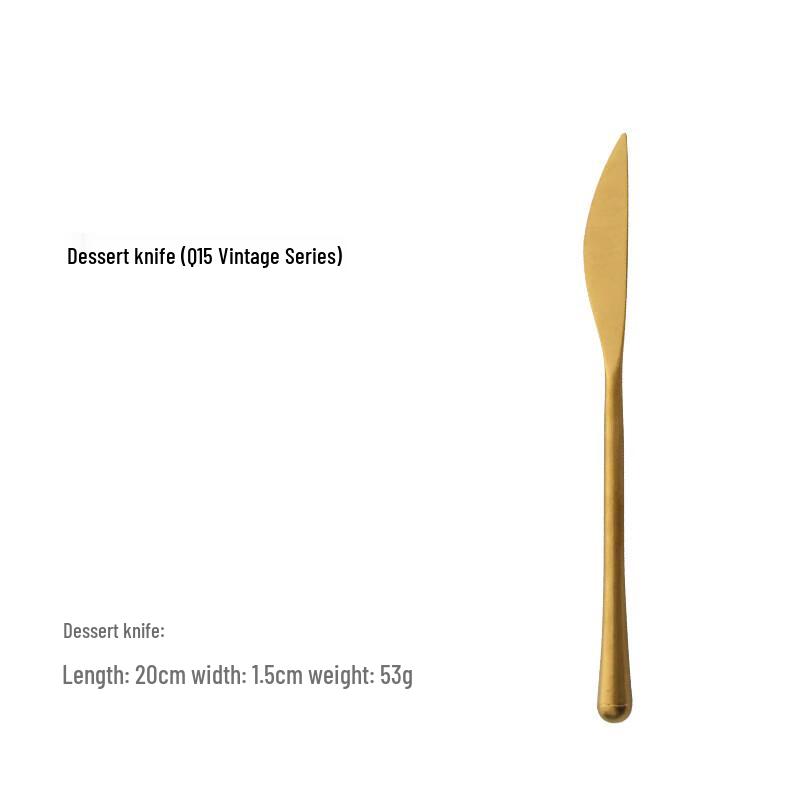 ZISIZ Retro Gold Distressed Dessert Knives