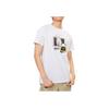 Anta Pure Color Pattern Print Round Neck Short Sleeve Fitted Straight T-Shirt Men Tops White 152221114-1