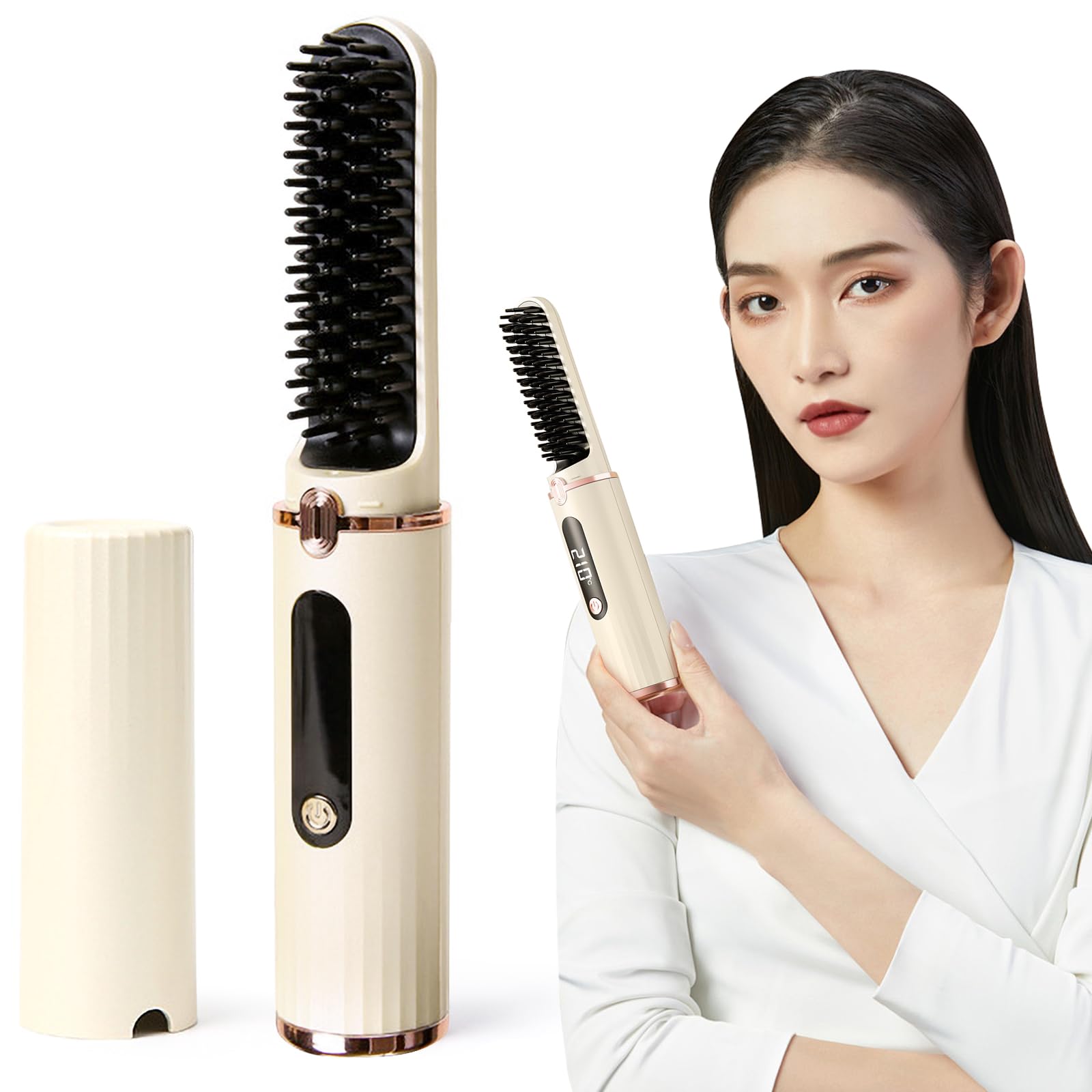 

Cordless Hair Straightener Hair Iron with 3 Temperature 31mm Suitable for Activation Ideal for Business and Commuting [Stylist Supervised] Compact, белый