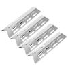 4 Pieces Stainless Steel Gas Grill Heat Tent Deflector Barbecue Flame Tamers