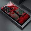 Tempered glass phone case with tree pattern covered in red leaves for Samsung Galaxy S26 S25 S24 S23 S22 S21 S20 fe plus ultra