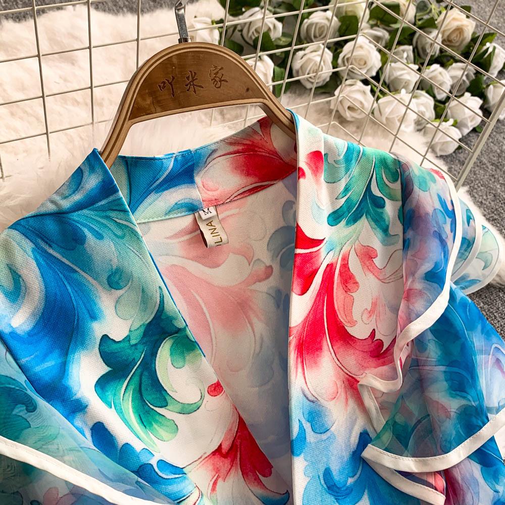 Rochii Lungi Elegante cu Imprimeu Floral Femei Vară Vacanță Mânecă cu Volane Dintr-o Bucată Petrecere Vintage Retro Rochii de Seară