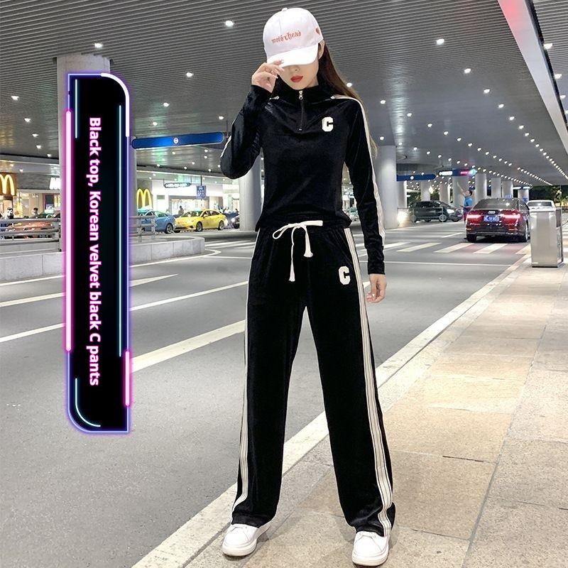 Square Dance Gold Velvet Suit Spring and Autumn New Team Gymnastics for Workout and Dance Clothes