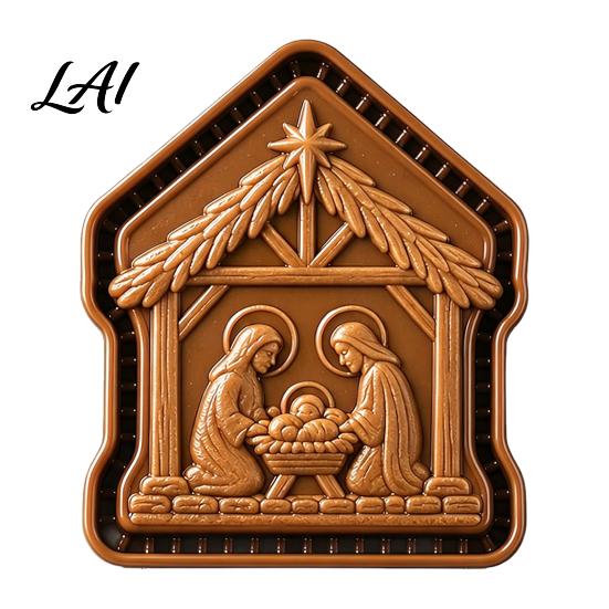 Mini Macchine per Torte Stampo di Natale Fede Festiva Ispirato Pressa per Impasto e Stampini per Biscotti Pasticceria Taglierino Timbro Religioso per Cottura Stagionale Dolci Festivi