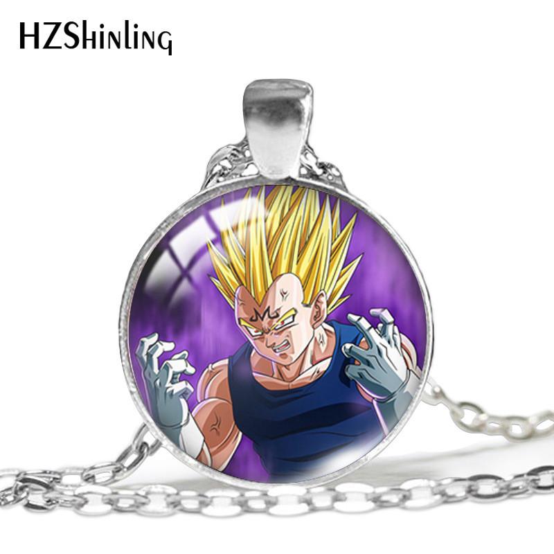 

Stunning Seven Dragon Balls Anime Jewelry Necklace With Geometric Glass Pendant YXL14