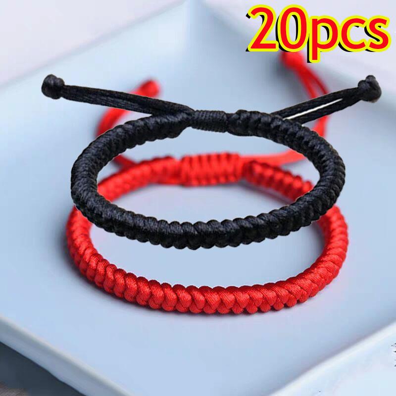 Red Rope Braided Bracelet Lucky Men Women Thread Black Bracelets Bangles Handmade Wristband Jewelry Friendship Couple Lover Gift