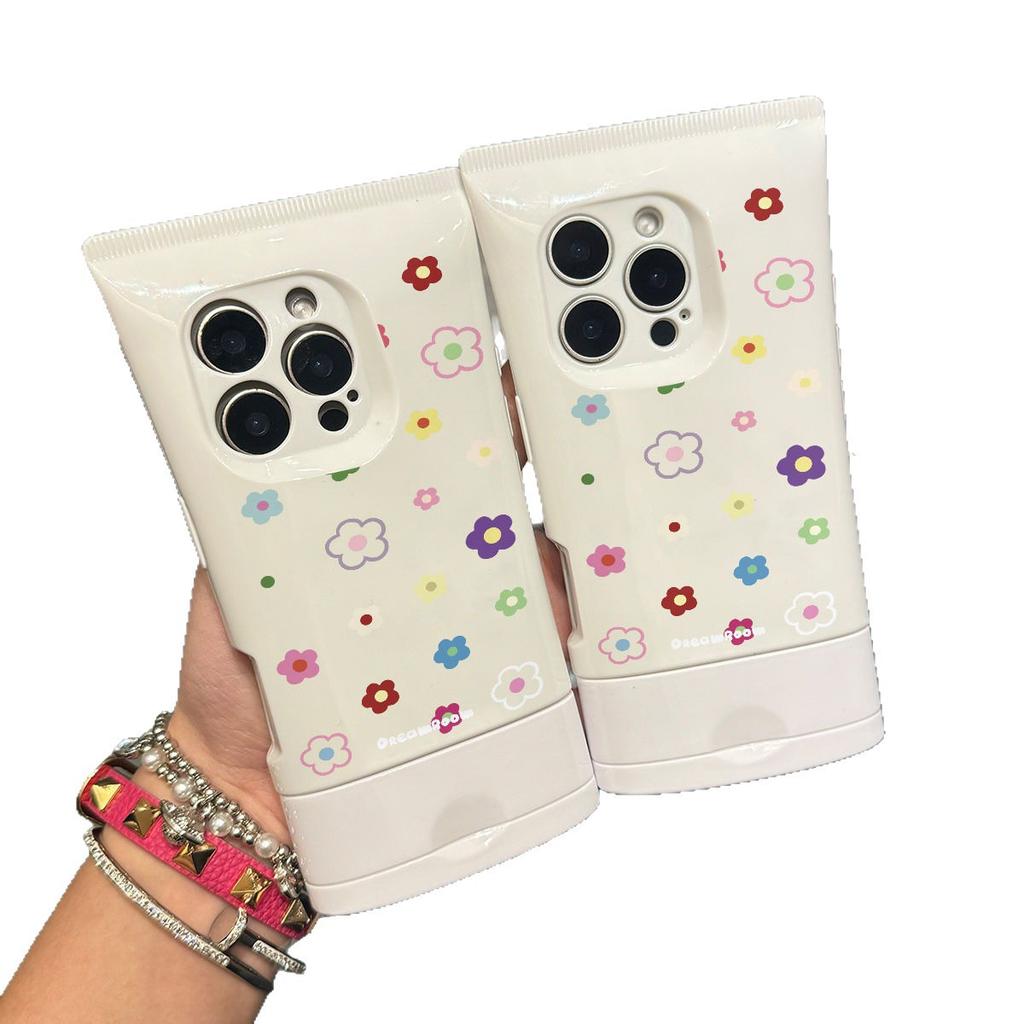 Facial Cleanser Mobile Phone Case Air Bag Anti-fall Mobile Phone Case Oil Painting Creative Trend Simple Fashion Anti-fall Mobile Phone Case Ins