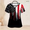 Women Plus Size Keyhole Neck Short Sleeve Butterfly Printed Black Nurse Scrub Top With Pockets