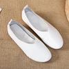 Vintage Handgemachte Schuhe Leder Ballerinas Damenschuhe Flacher Einstieg Freizeit Mode Damenschuhe Große Größen