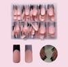 360x Artificial Nails French Black Tip False Nails Full Cover Stick on Nail Press On Nail False Nails Manicures Supplies