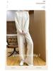 Koreanischer Stil Herbst/Winter 2025 Damen Kapuzen-Strickpullover & Weitbeinige Hosen Set