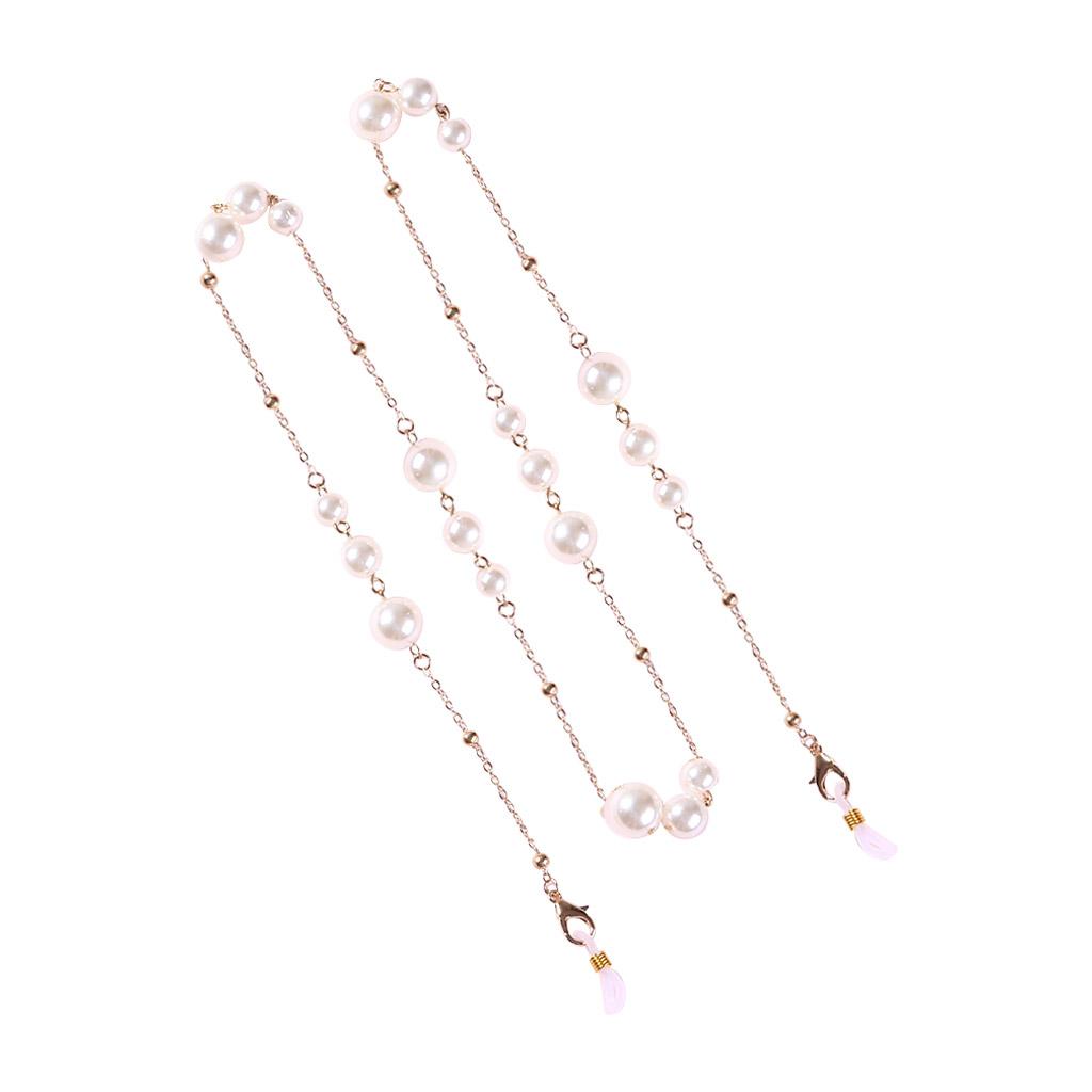 Women Fashion Nonslip Pearl Beads Eyeglass Chain for Glasses Accessories