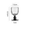200 ml Retro Krystallglass Perle Vinglass Beger Cocktail Whisky Cup Hjem Kald Drikke Juice Gjennomsiktig Beger Feriegave