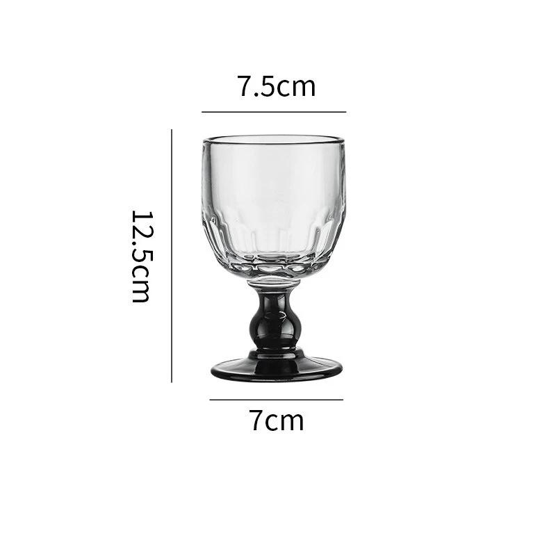 200 ml Retro Krystallglass Perle Vinglass Beger Cocktail Whisky Cup Hjem Kald Drikke Juice Gjennomsiktig Beger Feriegave
