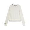 ELLE French Design Line Decoration Long Sleeve Sweater Women sweater Off-White EM40115