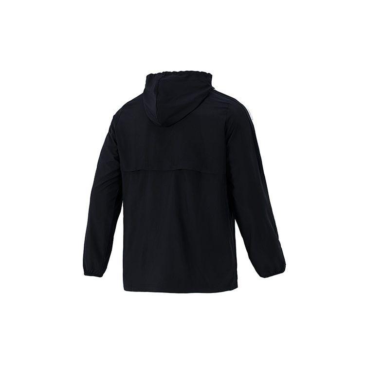adidas Men's 3-Stripes Wb Hooded Windbreaker Jacket Black GV5256