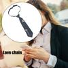Fashion Shirt Tie for Formal Event Unisex Heart Bear Brooch Tie Uniform Tie for Evening Party Role Play Tie Neckwear