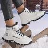 Shoes for Women Winter Plush Keep Warm Platform Snow Boots Outdoor Non Slip Waterproof Walking Shoes for Women Sneakers Zapatos
