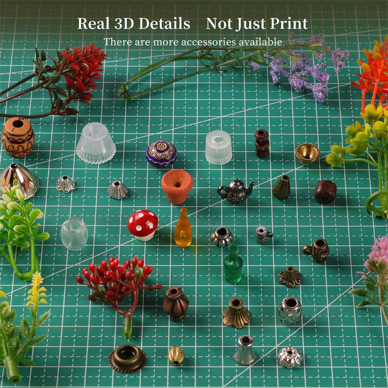DIY 3D Wooden Puzzle Garden Pavilion Cottage Miniature Model Kits With Furniture Casa Dollhouse for Adults Kids Gifts