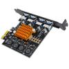 Tarjeta de expansión PCIe a USB 3.0 de 4 puertos y 5 Gbps de alta velocidad para escritorio USB 3.0 CI para tarjeta de expansión de prensa con puerto de 8 A