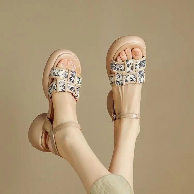 

Новые дышащие модные женские туфли, нескользящие, горячие женские сандалии, повседневный шик и элегантность, летняя распродажа, комфорт или обувь 40