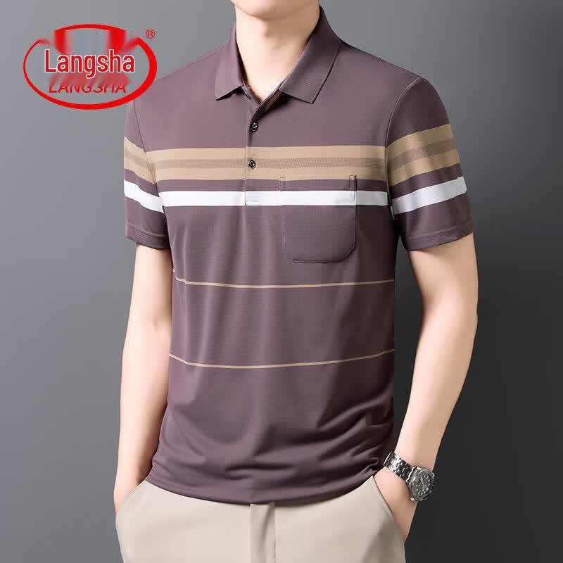 Langsha Men s Casual Summer Polo T-Shirt 2XL