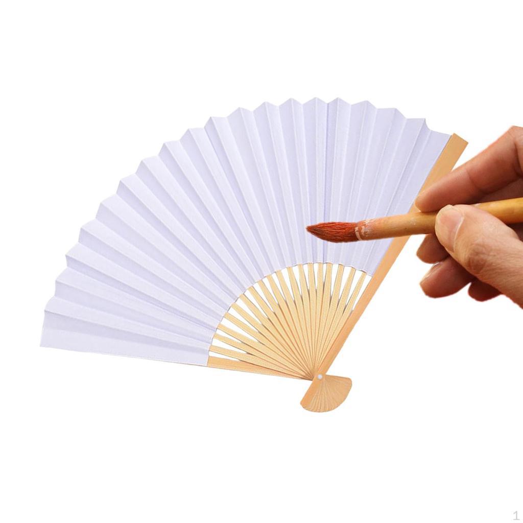 Bamboo Folding Fan, Chinese Hand Fan for DIY Decoration, Wedding, Dance Party, Summer