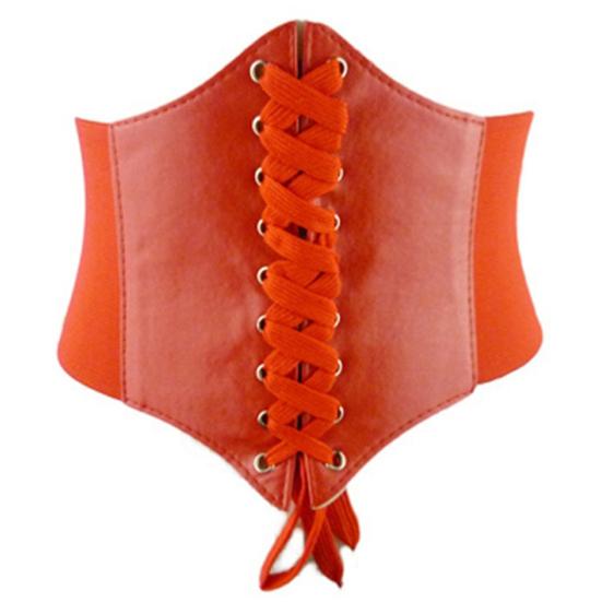 Waist Belt Solid Color Convenient To Wear Faux Leather Waist Belt Plus Wide Elastic Stretchy Waist Belts for Party