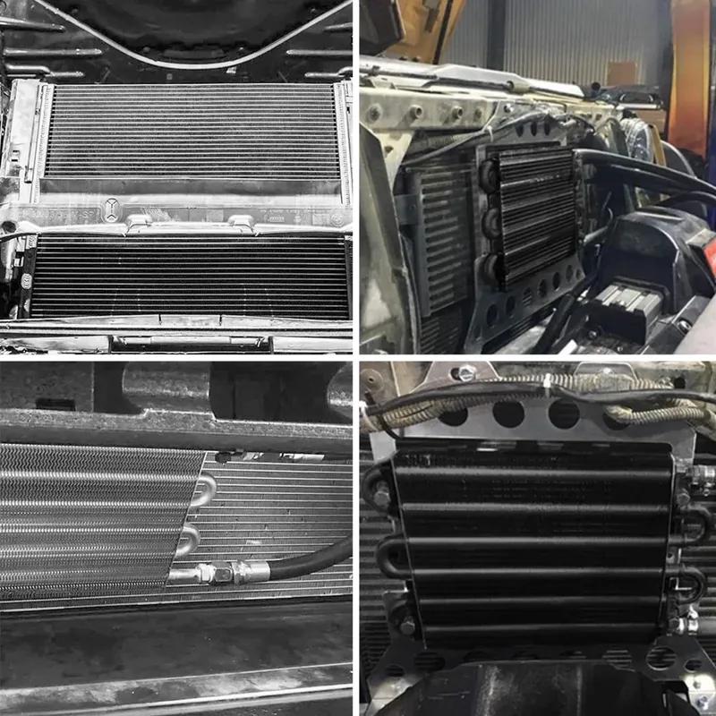 Universeller Aluminium-Ölkühler 4-reihig 6-reihig 8-reihig Radiator-Umrüstsatz Fernübertragung Auto Manuell Auto Motorrad