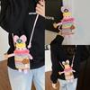 Ugly And Cute Rabbit Woven Crossbody Bag With Radish And Mushrooms For Daily Use