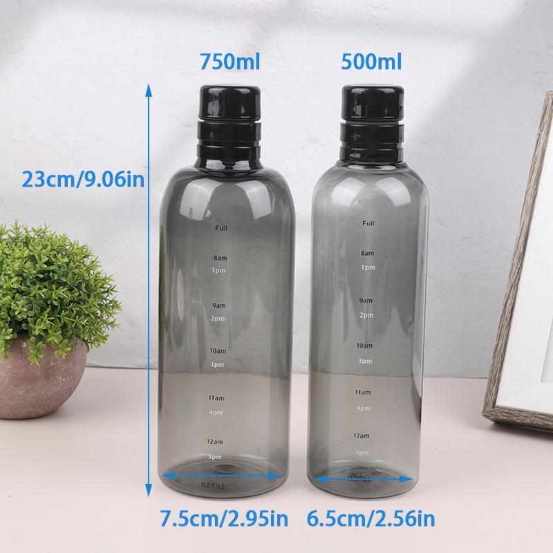 Water Cup Sport Water Bottle With Time Scale Couple Plastic Portable Water Container Anti-Drop Outdoor Water Bottle