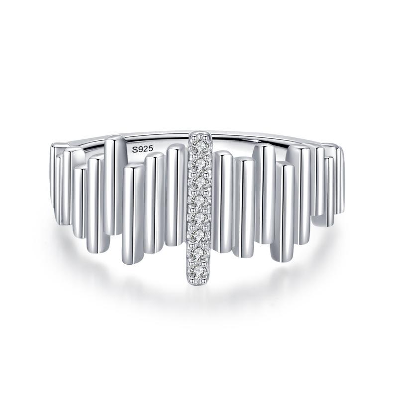 2023 April Collection Crystal Zircon Stone Ring Silver Color Love Engagement Ring Vintage Wedding Rings For