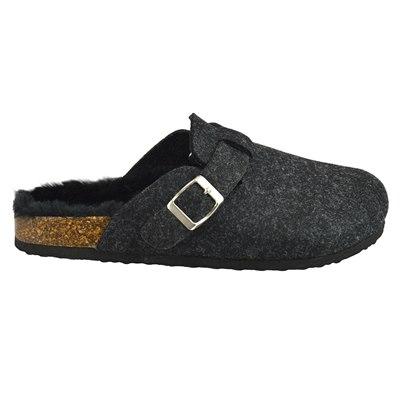 Slumberzzz Womens/Ladies Fur Lined Felt Mule