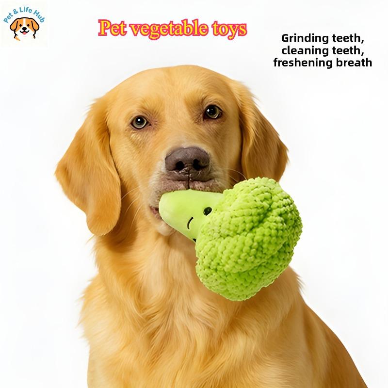 New dog sound toy molar teeth cleaning simulation broccoli plush doll medium-sized dog boredom relief artifact pet products