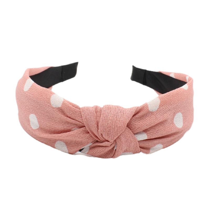 Chic Floral Printed Headband for Women Polka Dot Hairband Fashion Hair Accessory for Girls Daily Use