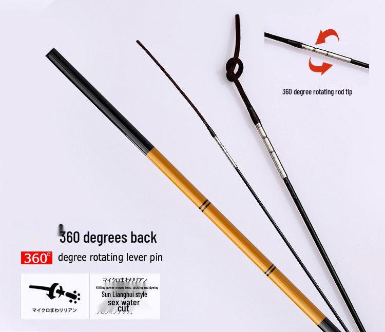 Exquisite Ultralight Carbon Crucian Carp Fishing Rod - Ultra-Fine Action, Long Section Hand Rod Set