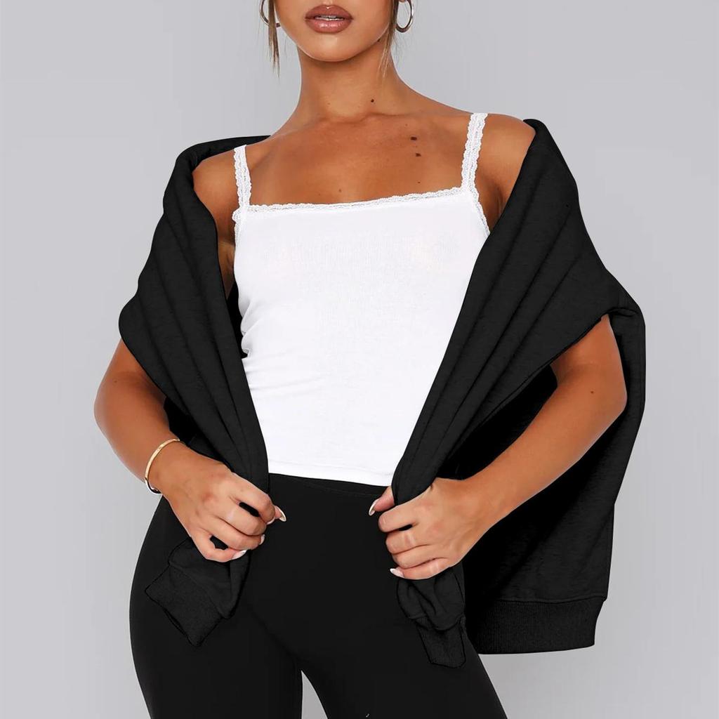 Women Summer Slim Versatile Camisole Vest Suspenders U-Neck Inside Bottoming Shirt Short Inner Tank Top Solid Color