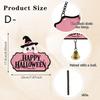 Halloween Decorative Hanging Sign Cute Ghost Skull Hanging Plaque Cute Halloween Sign Cartoon Bell Hanging Wooden Sign For Shop