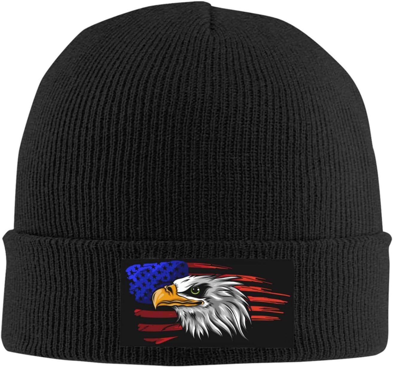 

Black Knitted Beanie with French Bulldog Patch Winter Warm Hat for Men Women Dog Lover Animal Print Skull Cap