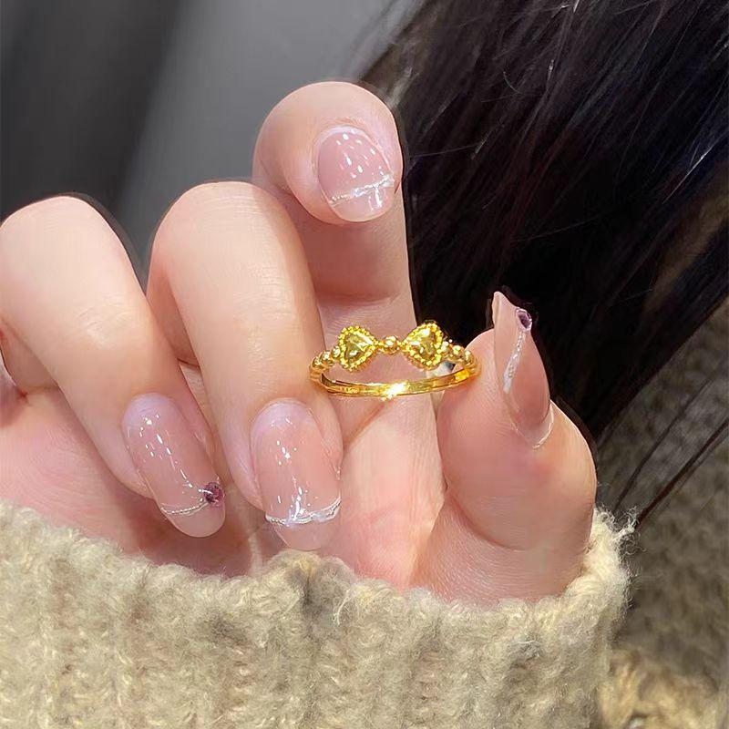 Gold Runaway Princess Bogenring - Xiaohongshu Stil Offener Finger Damen Mode Schmuck