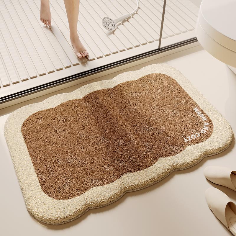Winter Plüsch Badezimmerbodenmatte Imitation Kaschmir Teppich Toilette Badezimmer Badezimmer Badezimmer Saugmatte Toilette Fußmatte