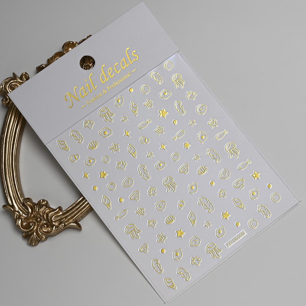 

Любовные наклейки для ногтей на День святого Валентина - Самоклеящийся дизайн с красными сердечками