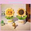 Vs Zombies Plants Knitted Sunflower Potted Ornament Home Decor Gift Girls