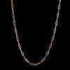 Pozłacany 18-karatowym złotem unisex naszyjnik ze stali nierdzewnej z płaskim łańcuszkiem typu O o szerokości 3,5 mm