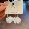 111 Silver Needle Super Fairy Sweet Flower Circle Earrings Gentle Temperament Earrings Fashion Versatile New Earrings