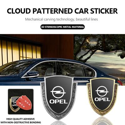 Emblèmes Métalliques de Bouclier de Voiture Autocollants Badge Carrosserie Aile Latérale Coffre Pour ADAM ASTRA J K CORSA E INSIGNIA MOKKA VIVA Meriva